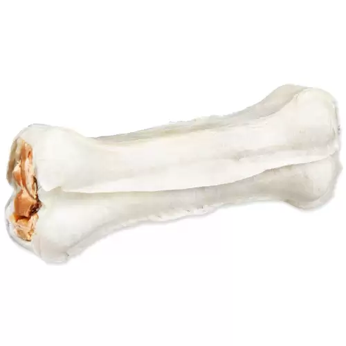 Pochoutka Trixie DentaFun buvolí kůže plněná kachním, kost 2ks/70g
