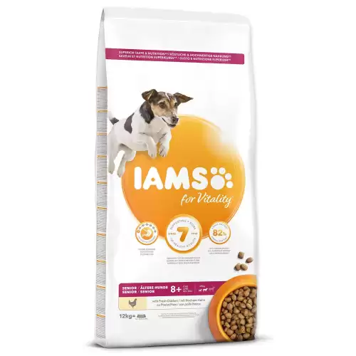 Krmivo IAMS Dog Senior Small & Medium Chicken 12kg 
