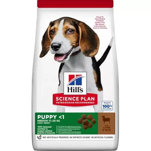  Hill's Science Plan Canine Puppy Medium Lamb & Rice 18 kg