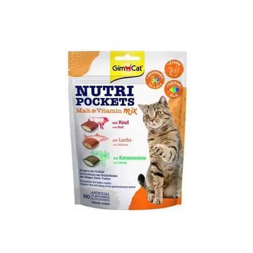 GimCat Nutri Pockets Malt&Vitamin mix 150g