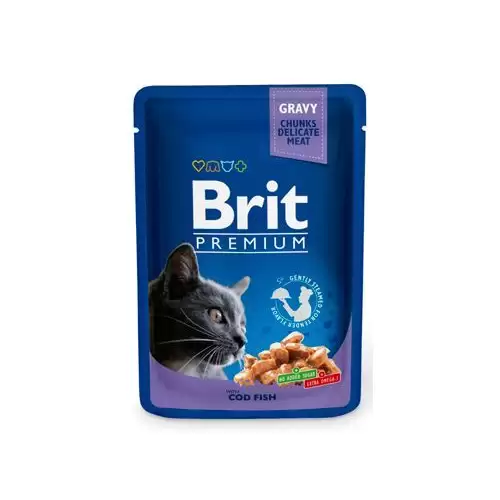 Brit Premium Cat kapsa with Cod Fish 100g