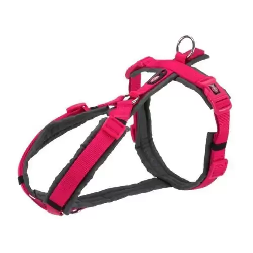 PREMIUM trekingový postroj, fuchsia/grafit XS:hruď:32-38cm/13mm