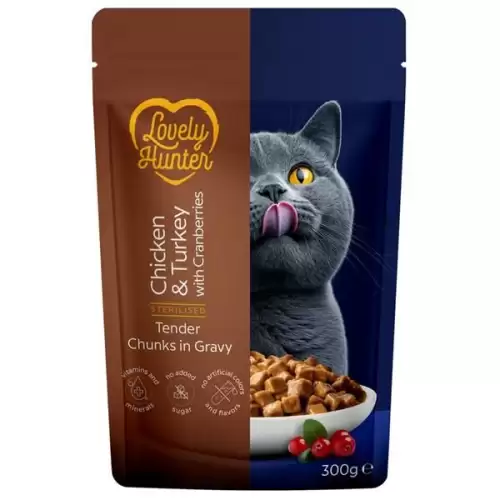  Lovely Hunter Cat kaps. Sterilised Chicken/Turkey 300 g