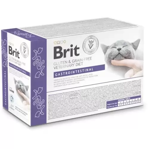  Brit Veterinary Diet Cat Pouch fillets in Gravy Gastrointestinal 12x85 g
