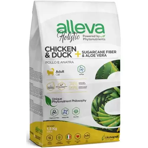  ALLEVA HOLISTIC Cat Dry Adult Hairball 1,5kg