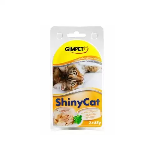 Gimpet ShinyCat konz. tuňak&kuřecí 2x70g