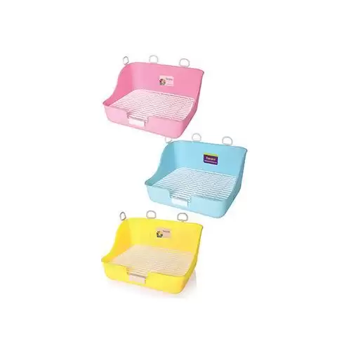 WC pro králíky a fretky s pl.roštem 28x21x16cm