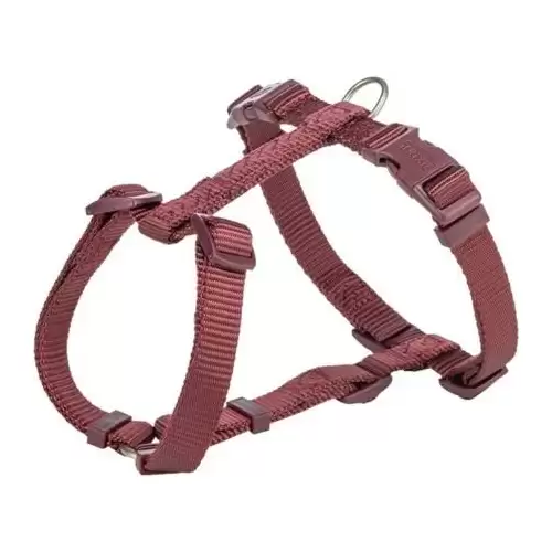 H-postroj PREMIUM, sangria XXS-XS:hruď:20-32cm/10mm
