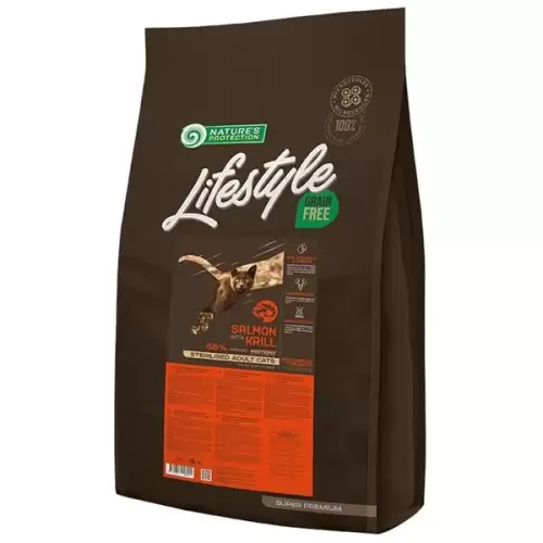  Nature's Protection Cat Dry LifeStyle GF Sterilised Salmon 7 kg