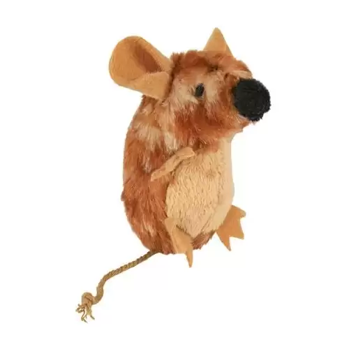Stojící pískací plyšová myš s catnipem 8cm TRIXIE