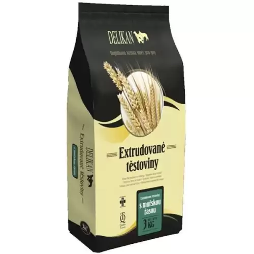  Těstoviny Delikan pro psy 3kg s řasou