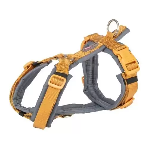 Premium trekingový postroj, kari/grafit L: 70-85 cm/25 mm