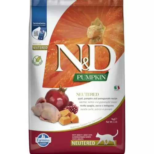  N&D PUMPKIN Cat GF Quail & Pomegranate Neutered Adult 5 kg