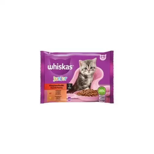 Whiskas kapsa Core Junior klas.výběr ve šťávě 4x85g