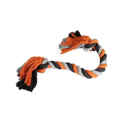 Uzel HipHop bavlněný 2  knoty, šedá - tm.šedá, oranžová 100cm, 1000g