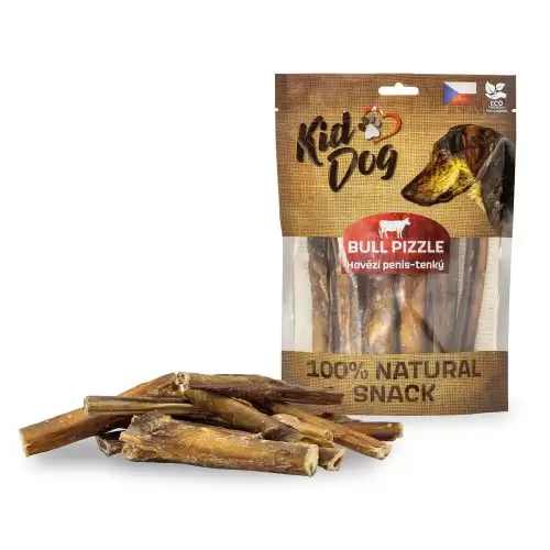 KIDDOG 100% Natural Snack, hovězí penis 12 cm / 200 g