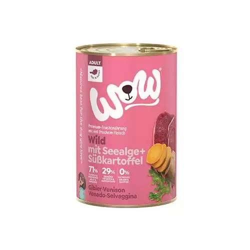 WOW Dog konz. Adult zvěřina s batáty 400g