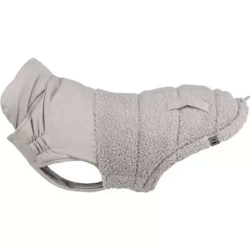 Zimní vesta AJOU s kožíškem, šedá XXS: 21cm, hruď: 30-36cm, krk: 26cm