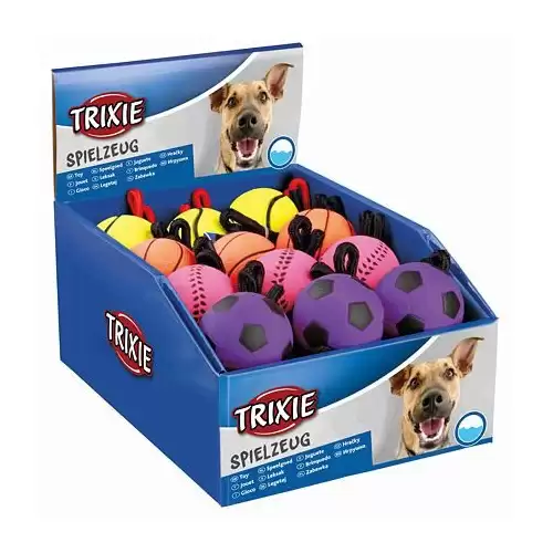 Sportovní míč na šňůře, mechová guma, 6cm/30cm TRIXIE